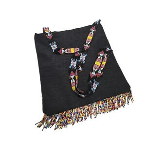 {Another Y & S Original} Y2K Tribal Print Beaded Crossbody Bag